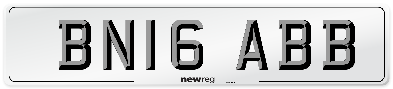BN16 ABB Number Plate from New Reg